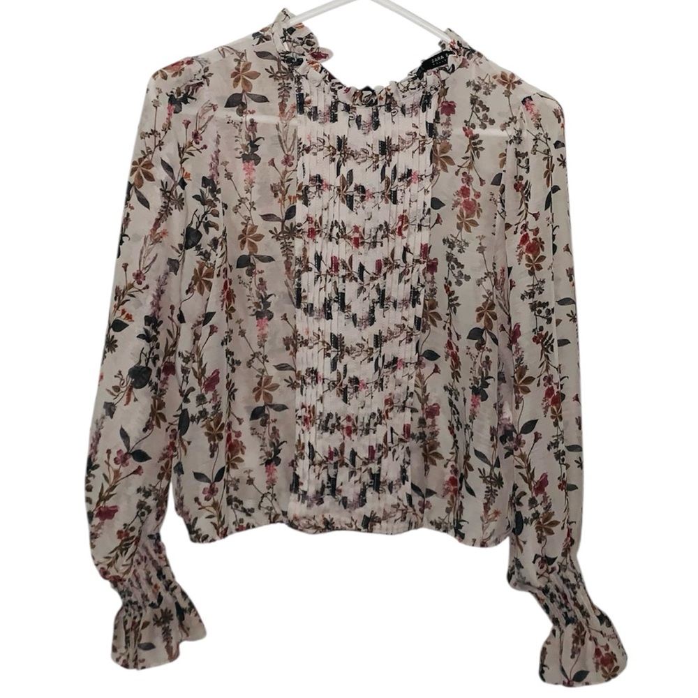 Zara Gossamer Floral Blouse